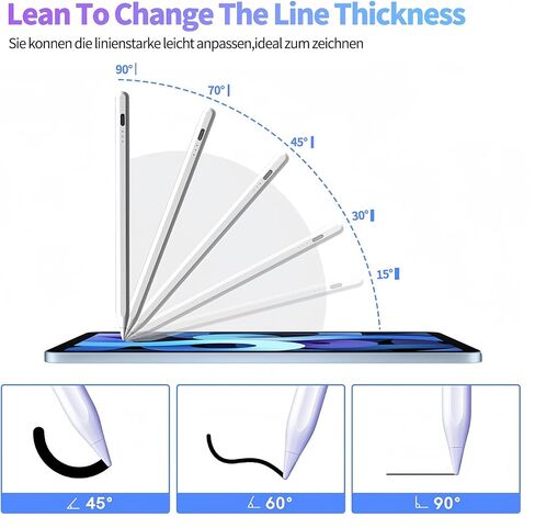 Stylus Pen for iPad & Apple Pencil:Fast Charging, with Palm Rejection, Magnetic, Tilt Sensitivity, Work for iPad 6/7/8/9/10 Generation, Pro 11""/12.9"", Mini 5/6, Air 3/4/5 in Saudi Arabia
