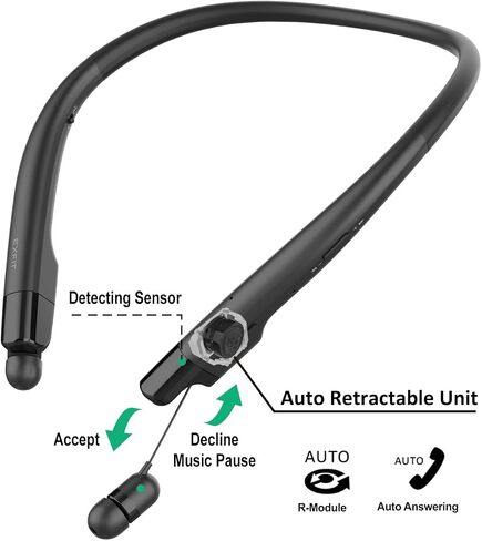 Flex 800, Bluetooth Retractable Neckband, Around The Neck Headphones in Saudi Arabia