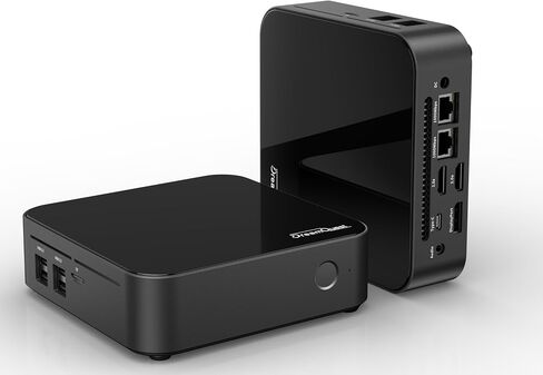 DreamQuest Mini PC Windows 11 Preinstalled, Intel N100 (up to 3.4GHz) Mini Desktop Computer with 16GB DDR4 512GB M.2 SSD, USB C 3.2, USB3.2,BT5.0, WiFi 5, 4K HDMI, DP, Gigabit Port, Smart Fan in Saudi Arabia