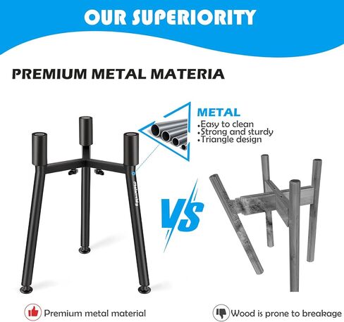 Single Dog Bowl Stand for Medium Large Dogs, Adjustable Width Elevated Dog Bowl Stand for 6.6-11" Wide Bowls, Tall 13.6" Metal Round Tube Dog Bowl Holder in Kuwait