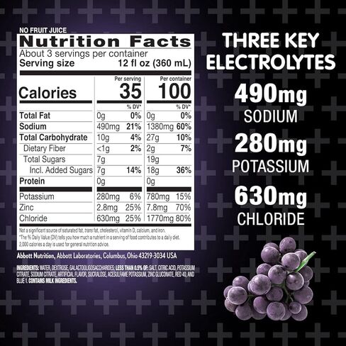 Pedialyte AdvancedCare+ مشروب إلكتروليت يحتوي على 33% المزيد من الإلكتروليتات ويحتوي على البريبايوتك PreActiv، ورمان الكرز المبرد، والزنجبيل، 33.8 أونصة سائلة in Kuwait