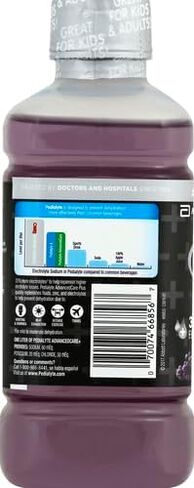 Pedialyte AdvancedCare+ مشروب إلكتروليت يحتوي على 33% المزيد من الإلكتروليتات ويحتوي على البريبايوتك PreActiv، ورمان الكرز المبرد، والزنجبيل، 33.8 أونصة سائلة in Kuwait