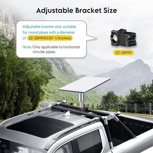 حامل Starlink Mini Mount، حامل سلم RV لـ Star Link Mini، ملحقات Starlink من سبائك الألومنيوم مع نطاق تثبيت 0.87-1.1 بوصة، حامل Starlink Mini قابل للتعديل لمجموعة Starlink Internet Kit عبر الأقمار الصناعية in Kuwait