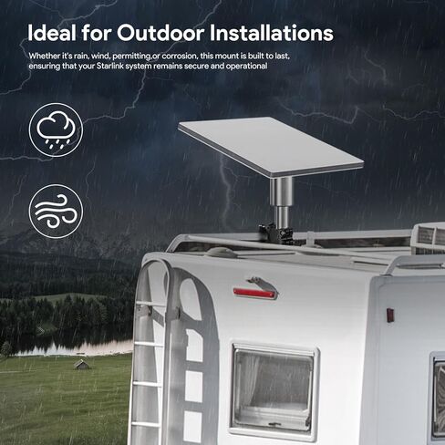 حامل Starlink Mini Mount، حامل سلم RV لـ Star Link Mini، ملحقات Starlink من سبائك الألومنيوم مع نطاق تثبيت 0.87-1.1 بوصة، حامل Starlink Mini قابل للتعديل لمجموعة Starlink Internet Kit عبر الأقمار الصناعية in Kuwait
