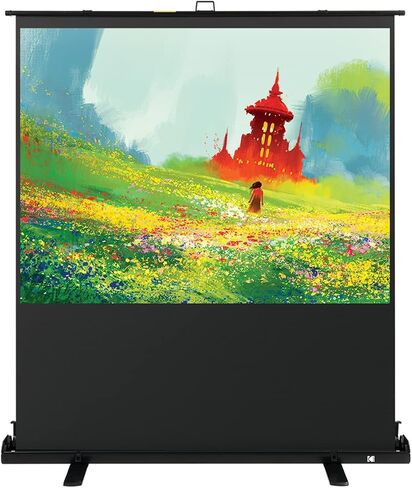 KODAK Portable Projector Screen | 60" Indoor & Outdoor 16:9 Video Projection Surface & Stand with Carry Handle | 1080p, 4K/8K UHD, 3D & HDR Ready | Fast Setup for Movies, Office Presentations & More in Saudi Arabia