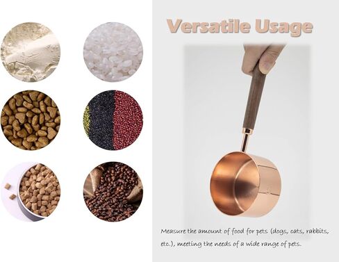 1 CUP Dog-Cat Food Scoop Measuring-Cup, 304 Stainless Steel Pet Food Scoop, Cat Food Measuring Cup in Kuwait