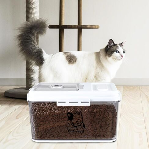 6~7lbs Cat Food Storage Container,7 Liters Airtight Cat Food Bin,Cat Food Holder With Measuring Cup-Pet Food Container for Dog Cat food Treats-Keep Fresh-BPA Free Plastic in Saudi Arabia