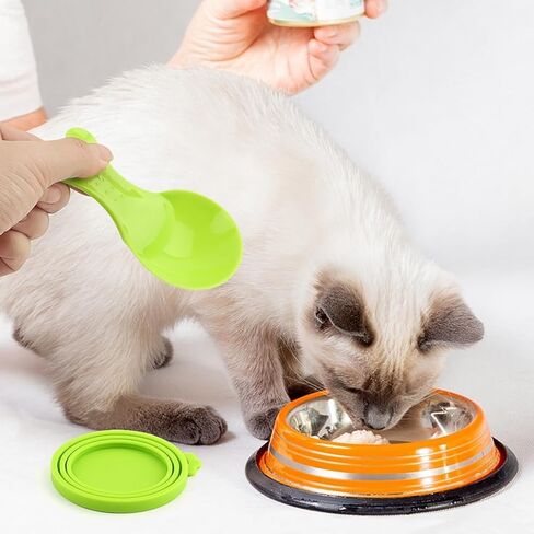 مجموعة مستلزمات الحيوانات الأليفة مكونة من 8 قطع، ومغرفة طعام للكلاب ومجارف قابلة لإعادة الاستخدام للقطط الرطبة والكلاب والحيوانات الأليفة، مجموعة مستلزمات القطط، غطاء طعام القطط (4 ملاعق للحيوانات الأليفة + 2 غطاء + 2 مجرفة) in Kuwait