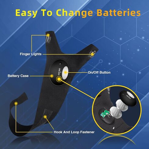 LED Flashlight Gloves, Gifts for Men Dad Husband Boyfriend, Finger Lights Cool Gadgets Tools for Repairing Fishing Camping, Christmas Birthday Gift for Him in Saudi Arabia