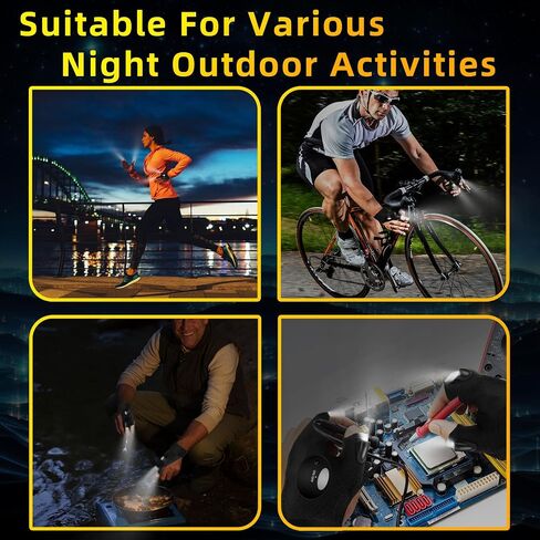 LED Flashlight Gloves, Gifts for Men Dad Husband Boyfriend, Finger Lights Cool Gadgets Tools for Repairing Fishing Camping, Christmas Birthday Gift for Him in Saudi Arabia
