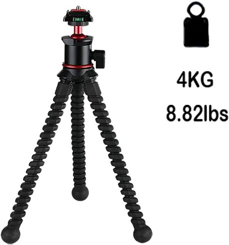 مجموعة ترايبود مرنة 4K، حامل ثلاثي القوائم صغير FINTHECH لهاتف iPhone مع مستوى الروح، حامل ثلاثي الأخطبوط المحمول 4K (8.8 رطل) ورأس كروي للكاميرات والهواتف المحمولة وجهاز عرض صغير. (النموذج رقم 3) in Saudi Arabia