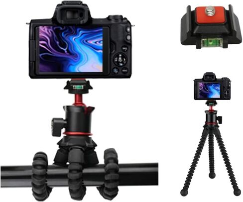 مجموعة ترايبود مرنة 4K، حامل ثلاثي القوائم صغير FINTHECH لهاتف iPhone مع مستوى الروح، حامل ثلاثي الأخطبوط المحمول 4K (8.8 رطل) ورأس كروي للكاميرات والهواتف المحمولة وجهاز عرض صغير. (النموذج رقم 3) in Saudi Arabia