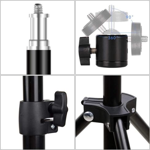 حامل ثلاثي للهاتف من 27 بوصة إلى 80 بوصة حامل فيديو للهاتف الخلوي حامل ثلاثي القوائم لهاتف iPhone Android، مثالي لتسجيل الفيديو/مدونات الفيديو/البث المباشر in Kuwait