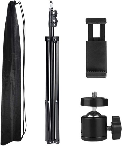 حامل ثلاثي للهاتف من 27 بوصة إلى 80 بوصة حامل فيديو للهاتف الخلوي حامل ثلاثي القوائم لهاتف iPhone Android، مثالي لتسجيل الفيديو/مدونات الفيديو/البث المباشر in Kuwait