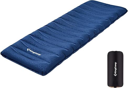 KingCamp Deluxe Inflatable Sleeping Pad for Camping, Luxury Ultra-Comfortable Air Mattress Lightweight Mat for Backpacking, Car Camping Hiking, Tent, Cot and Travel, Single and Double 2 Size in Saudi Arabia
