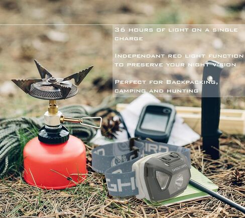 مصباح الرأس Ghost Bird Seiker X1 - LED Cree XPE القابل لإعادة الشحن - مقاوم للماء IPX7، مقاوم للتجميد، مقاوم للتحطيم مثالي للجري، والتخييم، وحقائب الظهر، والصيد، ومغامرات ركوب الدراجات in Saudi Arabia