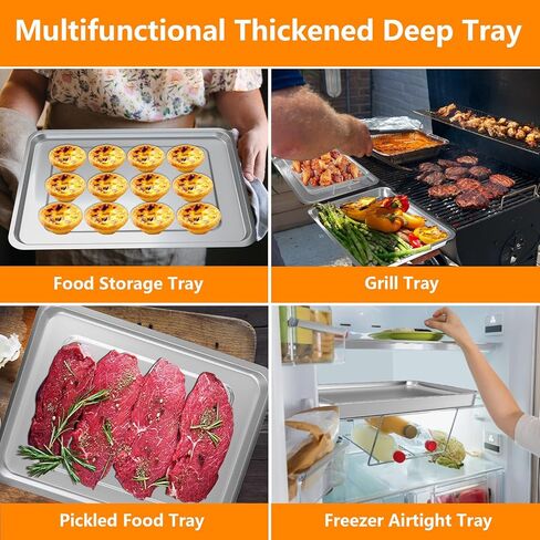 سلة مقلاة هوائية للفرن، باكبوكو 4 قطع سلة مقلاة هوائية من الفولاذ المقاوم للصدأ ومجموعة صينية - سلة مقلاة هوائية للفرن ومقلاة مع ورق خبز للطهي والشواء in Kuwait