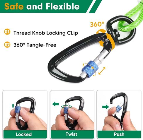 مقود مقاوم للمضغ للكلاب المتوسطة والكبيرة، كابل معدني شديد التحمل للكلاب التي يصل وزنها إلى 500 رطل، حبل سلكي مقاوم للماء بطول 6 أقدام مع مقبض مبطن مريح عاكس، أسود in Kuwait