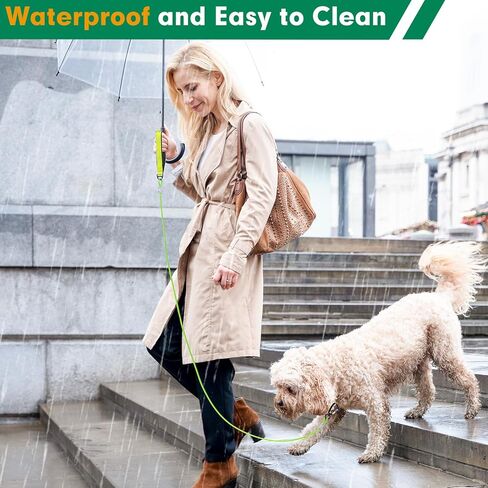 مقود مقاوم للمضغ للكلاب المتوسطة والكبيرة، كابل معدني شديد التحمل للكلاب التي يصل وزنها إلى 500 رطل، حبل سلكي مقاوم للماء بطول 6 أقدام مع مقبض مبطن مريح عاكس، أسود in Kuwait