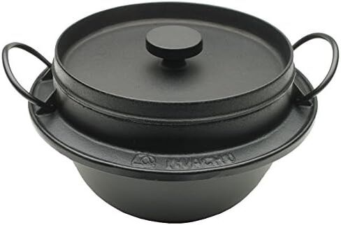 Iwachu 410-718 Japanese Cast Iron Gohan Nabe Rice Cooker, Black in Saudi Arabia
