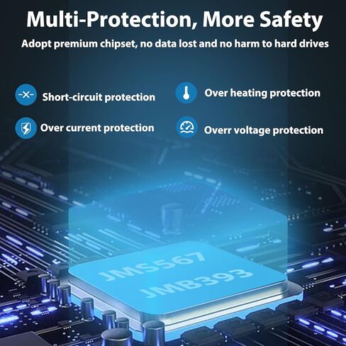 حاوية RAID لمحرك الأقراص الصلبة ذات 4 فتحات مع مروحتي تبريد لمحرك أقراص SATA HDD/SSD مقاس 2.5/3.5 بوصة مع كابل USB A/C 3.0+eSATA، وقارئ محرك أقراص ثابتة 3.5 يدعم سعة 72 تيرابايت، و8 أوضاع RAID، وDAS(NO NAS) in Kuwait