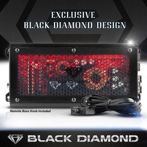 Black Diamond Dia-K1 Car Audio Amplifier – 1 Channel, Monoblock, Class D, 1800 Watts, Remote BASS Knob Included (Renewed) in Saudi Arabia