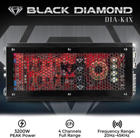 Black Diamond Dia-K1 Car Audio Amplifier – 1 Channel, Monoblock, Class D, 1800 Watts, Remote BASS Knob Included (Renewed) in Saudi Arabia