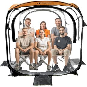Sports Tent Shelter, Instant Weather Pod Pop Up Tent Shelter with Carry Bag, Clear View Bubble Tent for Watching Sports Events, Camping, Fishing, Portable & Foldable
