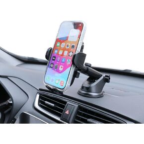 Car phone mount for dashboard, Windshield, & vent with super suction, hand free mount, universal cell phone holder, for iphone, Android, 360 Rotation {Super Stable} with microfiber car cleaning towel