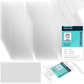 150 Pieces 5 Mil 2 1/2" x 4 1/4" Laminating Pouches with Slot Hole Printable Luggage Tags Clear Thermal Laminate Pouch Tags Kit Resealable for ID Cards and Work Permits Pass Cards