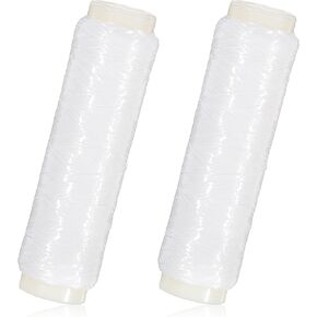 Molain Fishing Thread, Nylon Elastic Invisible Magic Fishing Line Fishing Bait Thread 0.2 mm Length 656 Feet Per Spool Stretchy Fishing Line for Salmon Sturgeon Bass