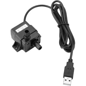 HEEPDD Submersible Water Pump, USB DC 5V Brushless Pump Aquarium Fish Tank Fountain Waterproof Water Circulation Immersible Pump