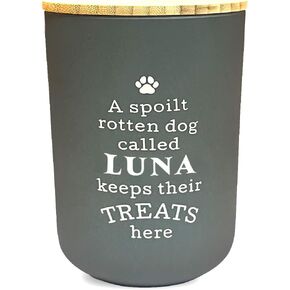 History & Heraldry Personalised Dog Treat Jar - Luna