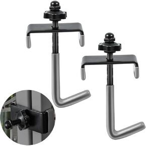 2 Pack Metal J Hook for Attach Climbing Stick, Rustproof Hunting Climbing Steps Attachment Hook Portable Climbing Stick Carrying System for Climbing Steps Treestand Platform Transport