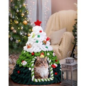 Christmas Clearance DIY Cat Tree Cat Beds for Indoor Cats Clearance, Cat Bed Cave, Felt Cat Nest, Indoor Cat House,Cat Gifts Dog Lover Gifts, 20 x 24 Inches