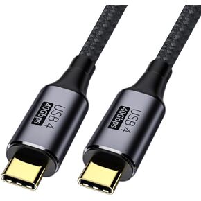 chenyang 90 Degree Angled USB-C to USB-C USB4 Cable 40Gbps with 100W Charging UHD 8K 5K 4K@60Hz USB4.0 Compatible with Thunderbolt3/4 0.5M