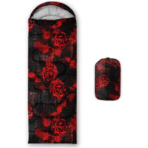 حقيبة نوم مطبوعة على شكل زهور من axolotl للبالغين حقيبة تخييم زهرية مع كيس ضغط وردي عتيق مقاوم للماء وخفيف الوزن وقابل للحمل لمدة 3 فصول والسفر في الهواء الطلق والمشي لمسافات طويلة ومعدات معدات التخييم in Kuwait