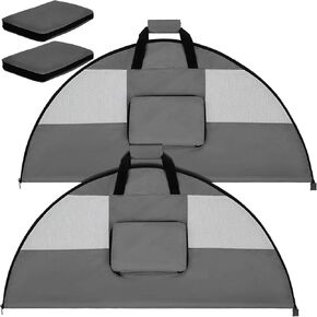 2 Pcs Fishing Hunting Wader Bag with Changing Mat Foldable Wader Storage Duffel with Vented Mesh Fly Fishing Bag for Hiking Camping Wader Boot Gear Accessories Storage, Gray