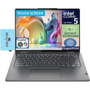Lenovo Yoga 7i AI PC 2 في 1 كمبيوتر محمول 14.0 بوصة تعمل باللمس IPS WUXGA (Intel Ultra 5-125U، 16 جيجابايت LPDDR5X، 512 جيجابايت PCIe SSD، Backlit KYB، قارئ FP، 2 Thunderbolt 4، AI Copilot، Win11Pro) مع منفذ USB DKZ المتوسع