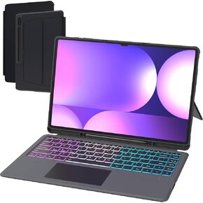 for Samsung Galaxy Tab S9 Ultra/S8 Ultra/S10 Ultra 14.6" Keyboard Case: 7 Colors Backlit Keyboard with Trackpad | Smart Touchpad Magnetic Detachable Keyboard Cover for 14.6 inch Tab S10 Ultra/S9 Ultra