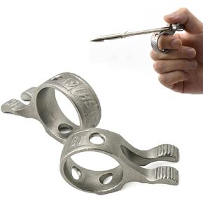 SUFFUSE Slingshot Ring, Fish Dart Release Device, Outdoor Hunting and Fish Shooting, Protecting Fingers, 2pcs