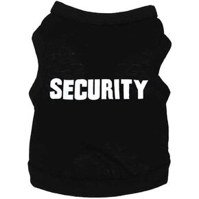 Pet Clothes, Cool Security Vest Pet Puppy T-Shirt Cotton Clothing Apparel Cat Spring Summer Breathable Sleeveless Harness Costume Clothes for Small Dogs (L, Black)
