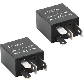 5 Pin 12V 30A Relay Multi-Purpose Automotive Relay Heavy Duty Standard Relay for Car Motor, Auto Replacement Accessories, Pack of 4