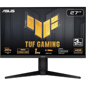ASUS TUF Gaming 27" 1440P Gaming Monitor (VG27AQML1A) - QHD (2560 x 1440), 260Hz, 1ms, Fast IPS, Extreme Low Motion Blur Sync, G-SYNC compatible, FreeSync Premium, Variable Overdrive, DisplayHDR 40