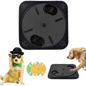 Interactive Dog Food Puzzle Toy & Slow Feeding,3 in 1 Dog Nail Scratch Board with Two Replaceable Sandpaper-Perfect for Small, Medium, and Large Dogs (Black)