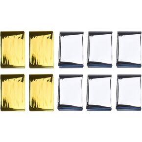 Emergency Mylar Thermal Blankets - 10-Pack (4x Gold, 6x Silver) - Up to 90% Heat Retention - Essential First Aid Kit item for Camping, Hiking and Survival Trips - 83x63inch - Individually Packed
