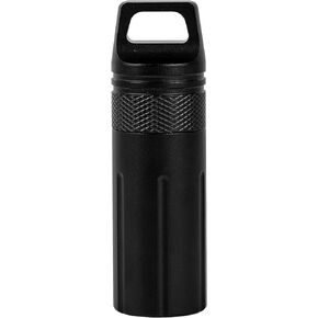 SHIDOW Waterproof Pill Container, Outdoor Waterproof EDC Survival Container Capsule, Travel Pill Bottle to Hold Supplements, for Outdoor Camping Travelling (Black)