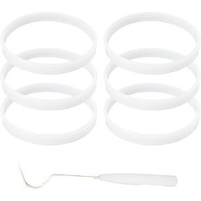 6 Pack Rubber Gaskets Replacement Seal 3.22 inch/8.2cm Sealing Gaskets Replacement Parts for Nutri Ninja Blender Replacement Parts 6 Fins Blade BL660 BL770 BL663 BL665 BL740 BL810 BL820 BL830