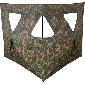 Primos Hunting DoubleBull 2-Panel Stakeout Blind with 3 Shoot Through Ports in Mossy Oak Greenleaf Camo