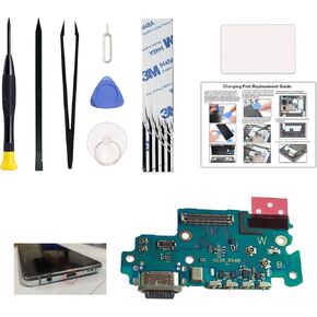 Charging Port Replacement Kit Compatible with Galaxy A53 5G US Version, SM-A536U, SM-A536U1, SM-A536V, SM-A536W Dock Board USB-C Connector, with Instruction Manual, Toolkit